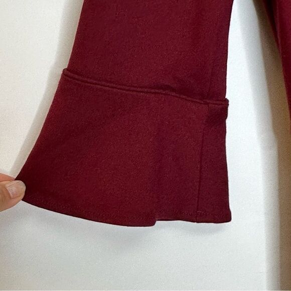 J. Crew Bell Sleeve Sheath Ponte Dress Cranberry Size 2 - Picture 10 of 14